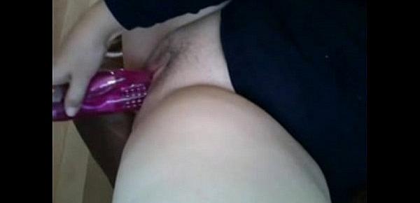  hairy bbw pussy with pink rabbit from DesiresBBW .com